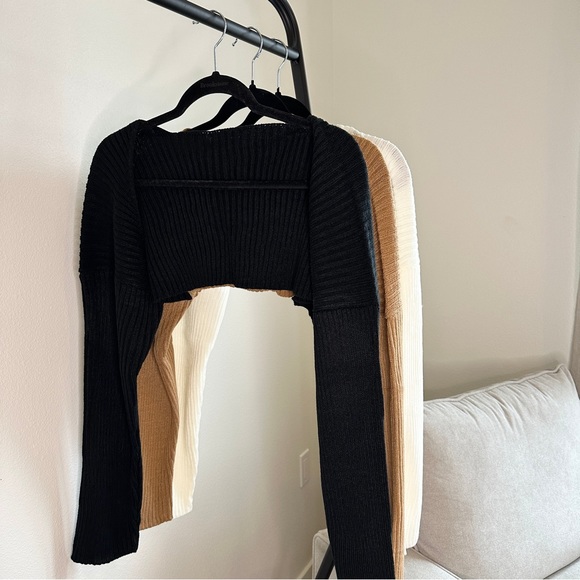 Rib Knit Bolero - Picture 1 of 2